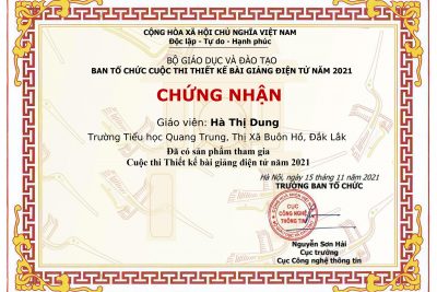 CUỘC THI THIẾT KẾ BÀI GIẢNG ĐIỆN TỬ 2021