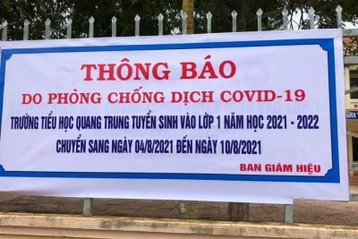 THÔNG BÁO TUYỂN SINH LỚP 1 NĂM HỌC 2021-2022